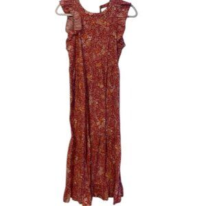 Universal Thread Orange and White Floral Dress Size Small S